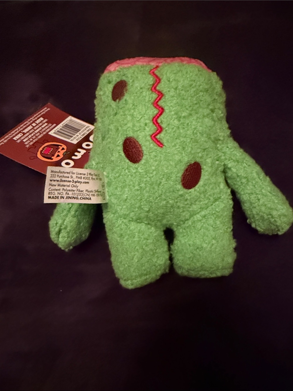 Domo zombie plush Stuffed Toy - Green with Red Mouth - Picture 2 of 15